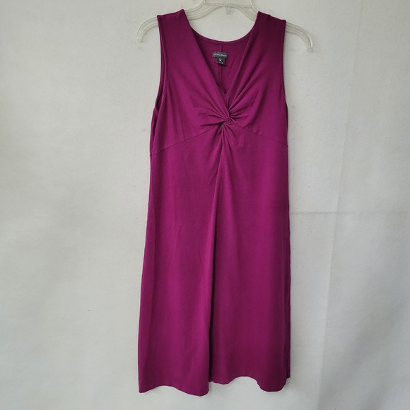 Eddie Bauer Dresses & Skirts - Eddie Bauer Dress Womens M Purple V Neck Twist Front Sleeveless Midi‎ Active